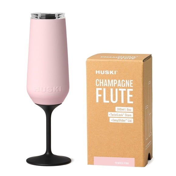 Copa para champán Huski Powder Pink 240 ml de acero inoxidable