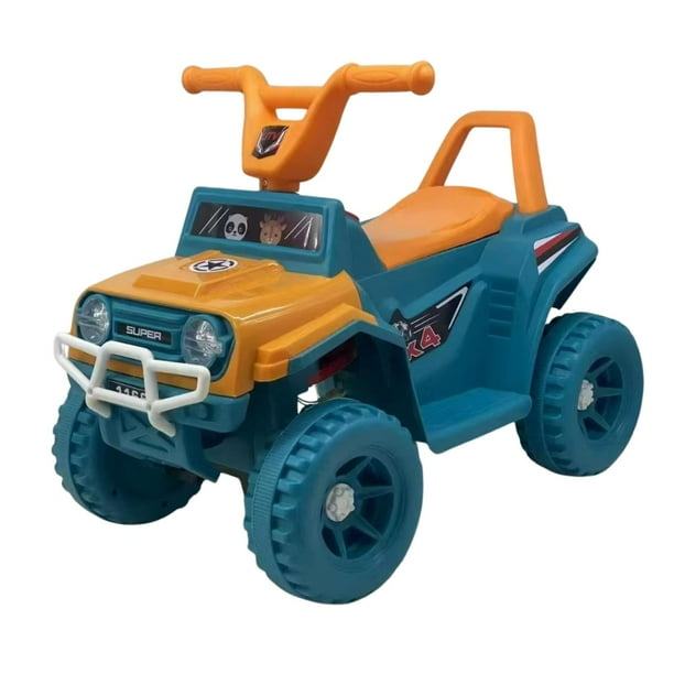 Moto Electrica Bateria Jeep Niño Luz + Sonido 1166A naranja