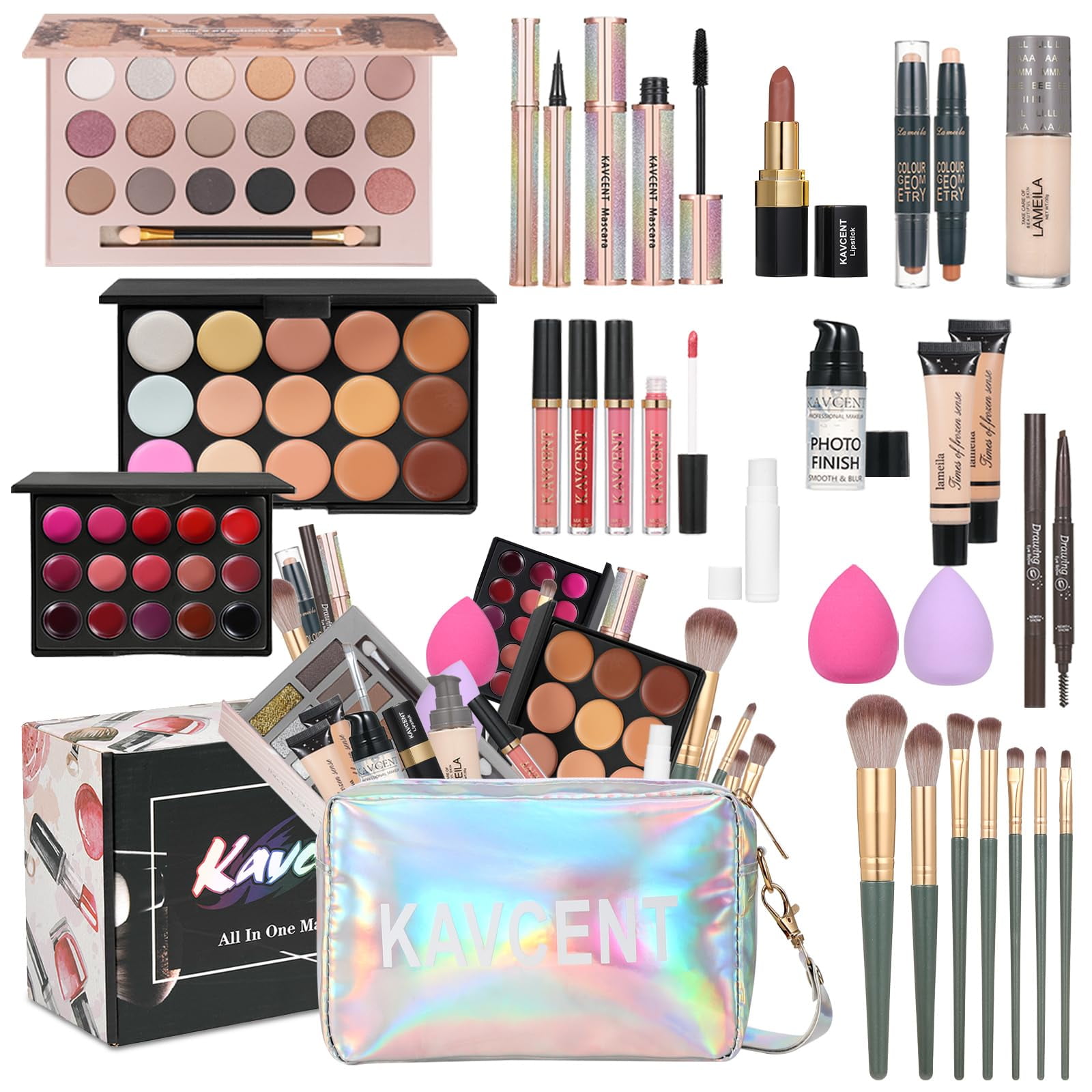 Set De Maquillaje Kavcent Para Adolescentes Y Mujeres Con Paleta De Sombras De Ojos