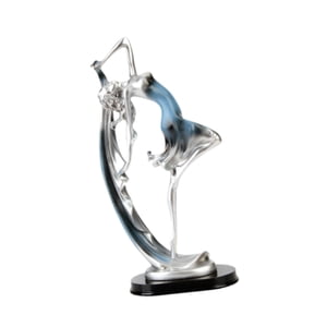 Bothyi - Estatua De Bailarina Moderna, Adorno De Escritorio Para Mujer, Mesa De Comedor, Sala De Estar, Azul