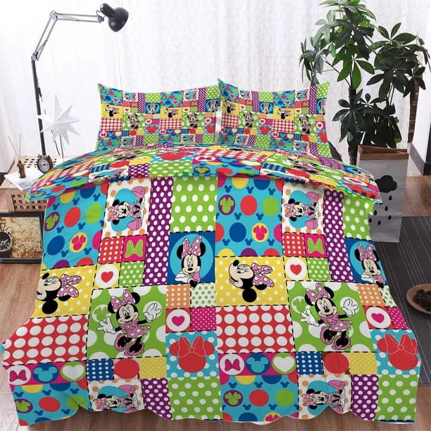 Green Apple Mouse Duvet Quilt Covers Pillow Case Bedding Sets3-Piece Bedding Set (1 Duvet Cover + 2 Pillow Shams)