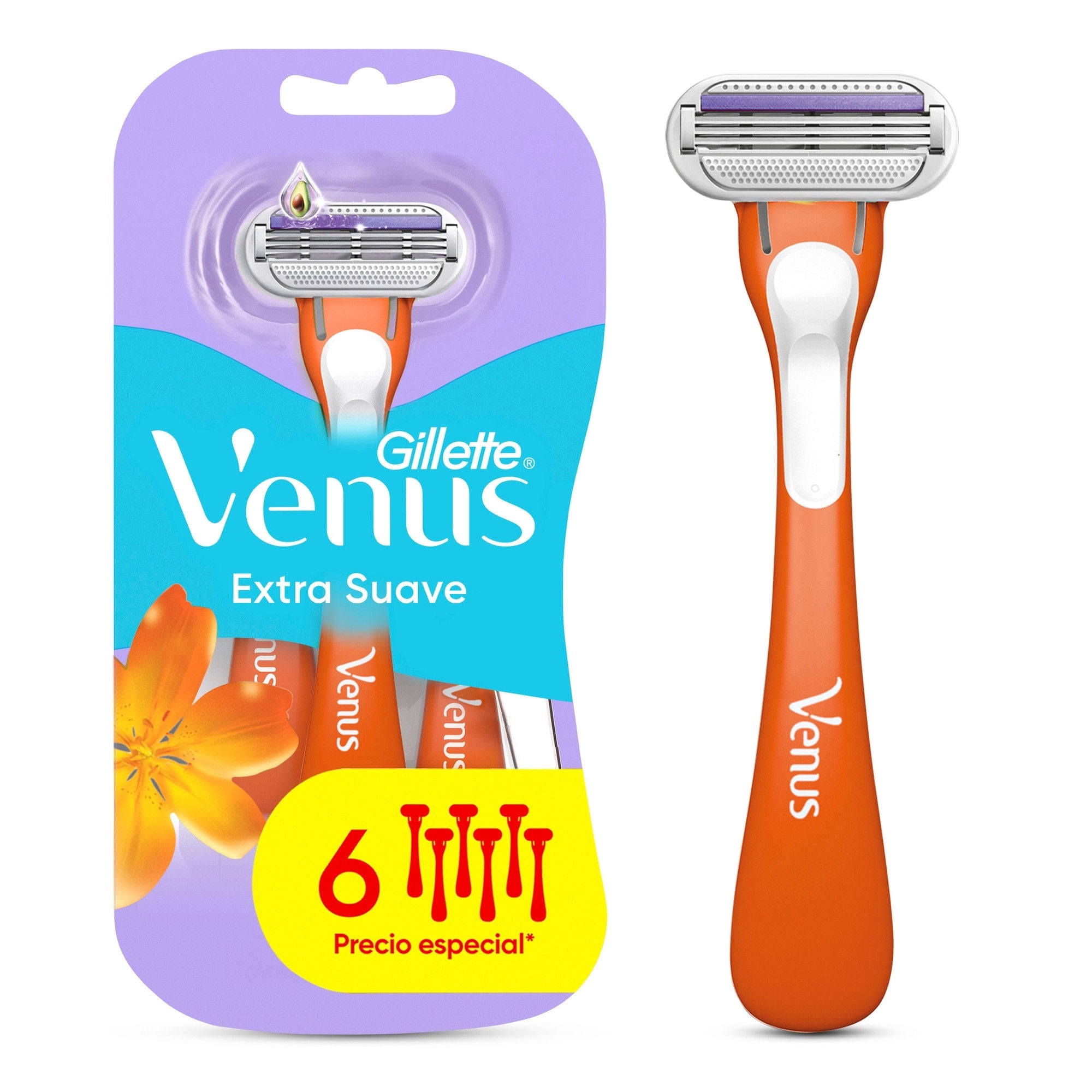 Máquina De Afeitar Mujer Tropical Con Hojas 1 Un Venus