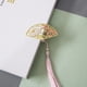 thumbnail image 1 of 1pc Traditional Chinese Folding Fan Bookmark - Perfect for Reading Newspapers & Office Supplies!, 1 of 5