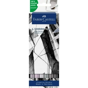 Faber Castell - Marcador Dual Goldfaber Aqua Faber-Castell X6 Colores Grises
