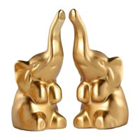 Bothyi - 2 Mini Estatuas De Elefantes, Adornos De Mesa Para Estantería, Escritorio, Sala De Estar