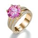 thumbnail image 4 of Anillos de Boda de Moissanita 5Uds Color D VVS1 Anillos de Compromiso de Diamante de Plata Esterlina S925 Anillos de Moissanita Azul/morado/rosa para Mujer con Certificado, 4 of 9