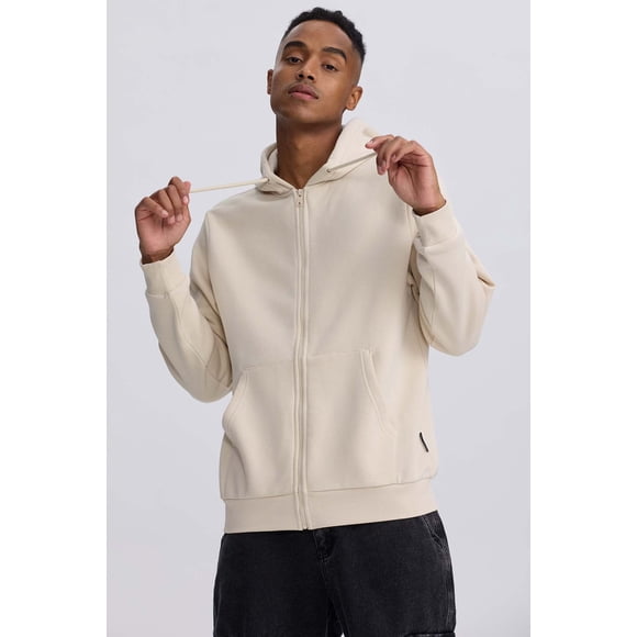 Polerón Hombre Full Zipper Beige - ll