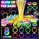 thumbnail image 2 of SHQDD 100 Glow Sticks Bulk Party Pack, 8 Neon Halloween Glow Sticks, 2 of 3