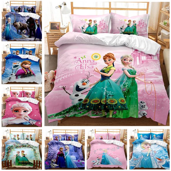 Pillowcase Duvet Cover Frozen Cute Printed Polyester Comfortable Kids Bed 3 Piece Set Bedding Sets Size Bed Sheets