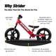 thumbnail image 5 of Bicicleta deportiva Balance Strider de 12 pulgadas con base basculante para niños de 6 a 4 años, color rojo, 5 of 7
