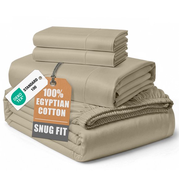 Sábanas LANE LINEN King 100% Algodón Egipcio con Bolsillo Profundo de 38 cm
