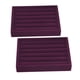 thumbnail image 1 of 2 Piezas Elegante Terciopelo Apilable Joyería Bandeja Caso Púrpura, 1 of 5