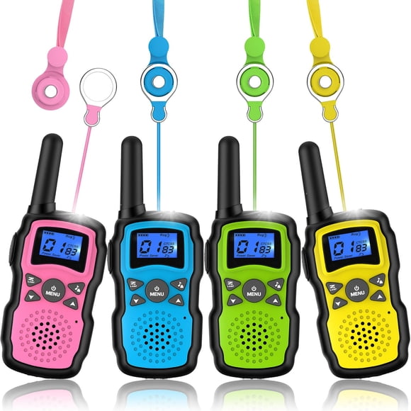 Walkie Talkies M8 Para Niños Paquete De 4 Unidades Largo Alcance