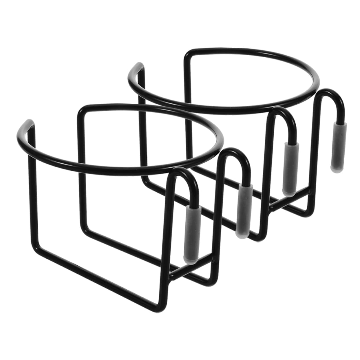 Xusx111 - Carrito De La Compra Soporte De La Taza Con La Barra Inferior, 2 Piezas De Metal Reutilizable Colgante Del Soporte De La Bebida Carritos De Comestibles Soporte De La Bebida Colgante De La Ta