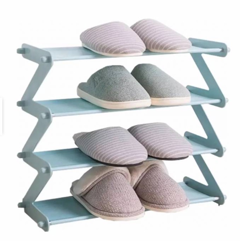 Tomasstore - Organizador De Zapatos En Z Fácil Ensamblado Gris