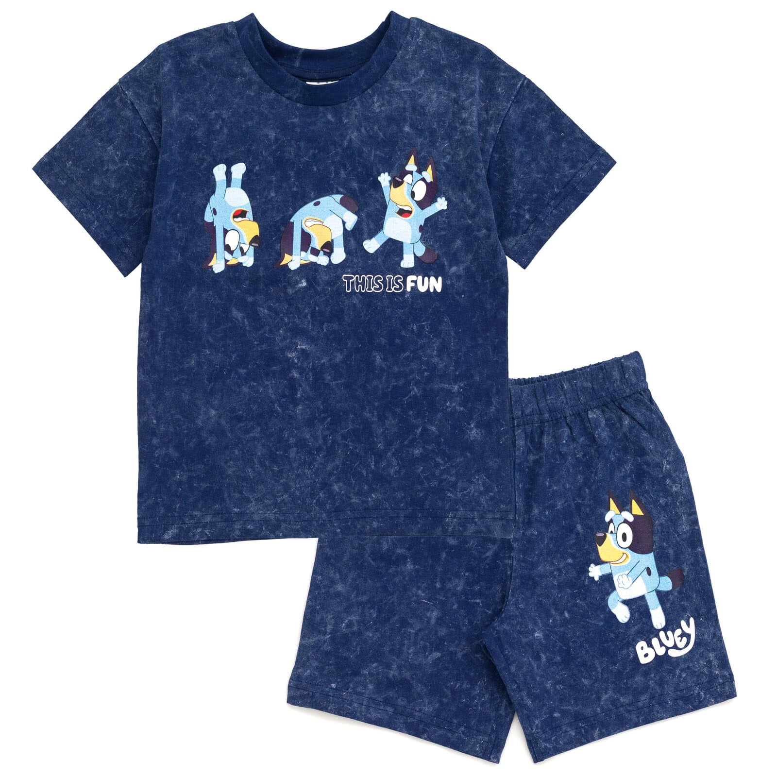 Conjunto De Atuendo Bluey, Camiseta Vintage Wash 3t Para Niños Pequeños