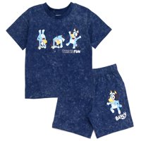 Conjunto De Atuendo Bluey, Camiseta Vintage Wash 3T Para Niños Pequeños
