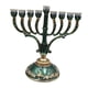 thumbnail image 1 of Estilo Europeo Retro Hanukkah Menorah Suministros Religiosos Adornos Verde, 1 of 3