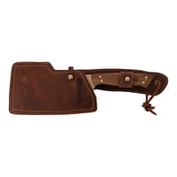 Kangkawe - Machete 8"" Parrillero Riñihue Con Funda De Cuero Café