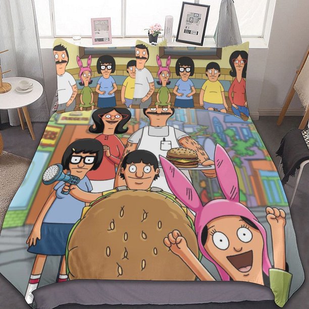 Bob Burgers Bob Burgers 3 Pcs Bed Breathable Duvet Cover Soft All Seasons Bedding Set