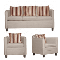 Ruzam Mobel - Juego De Living 3-1-1 Barcelona Beige