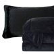 thumbnail image 1 of Juego de sábanas Elegant Comfort, terciopelo, felpa, franela, Cal King, color negro, 1 of 9