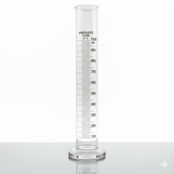 Cilindro de Laboratorio SCIENCENT CON DISPOSITIVO 1000 ml Blanco