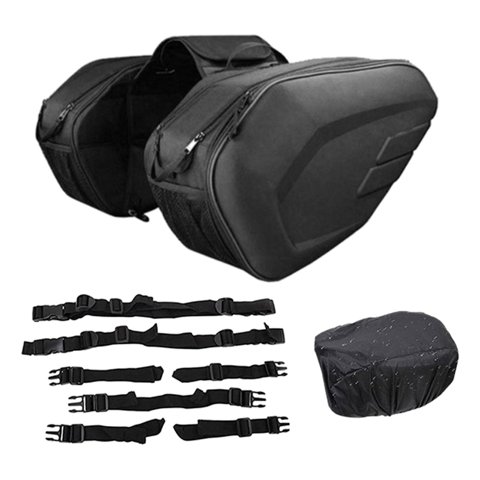Ioensy - Bolsas De Sillín Para Motocicletas, Bolsa De Equipaje Universal Para Motocicleta Con Cremallera, Equipaje Trasero, Tela Oxford