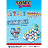 Brickell - Huevo Sorpresa Sonic 12Ud Personaje 2D + Sticker
