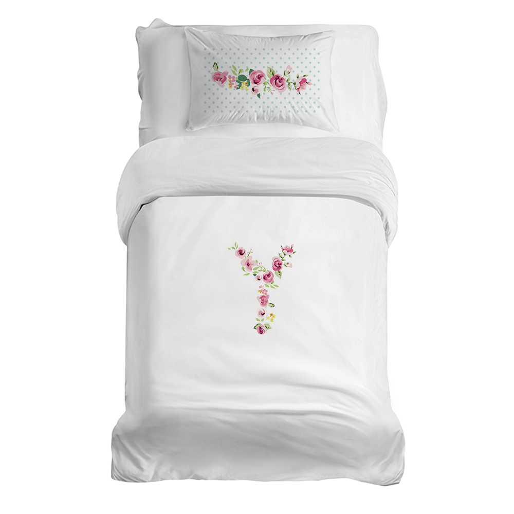 Tuyo Print - Cubreplumón Transición Letras Vintage Y