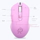 thumbnail image 3 of Ratón para juegos con clic silencioso, retroiluminado, óptico, ergonómico, con cable USB, 2400 DPI, 6 botones, 4 disparos, para PC, portátil, escritorio, Mac (rosa), 3 of 7