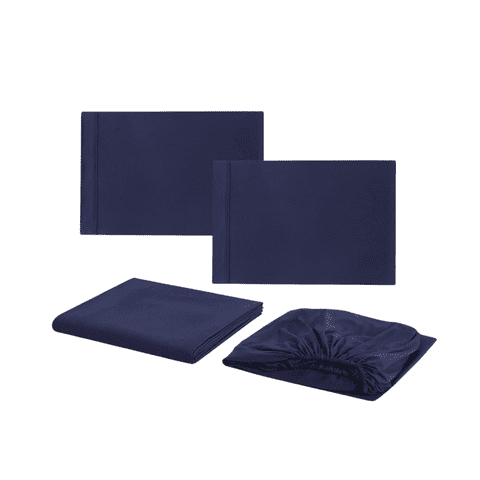 Importclick - Juego Sábanas Poliéster Polar + 2 Fundas 2 Pl Azul