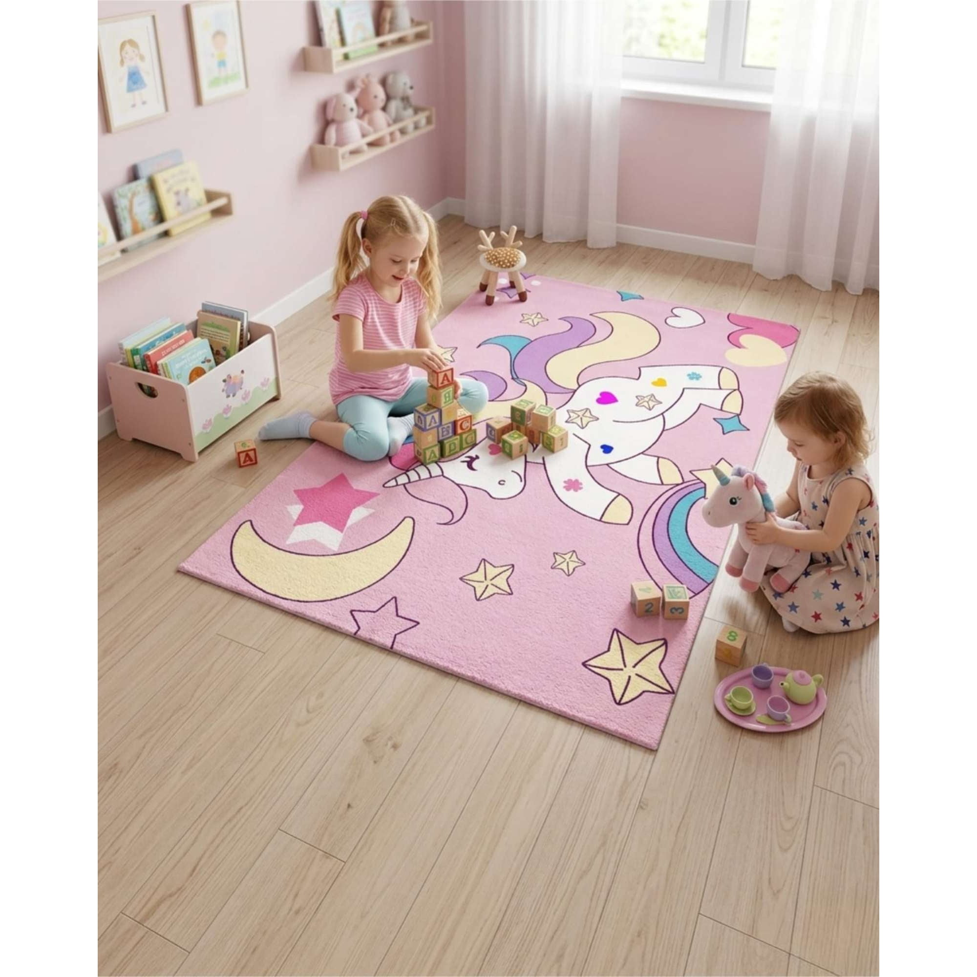 Mylhogar - Alfombra De Juegos Infantil Practica De 120x160cm