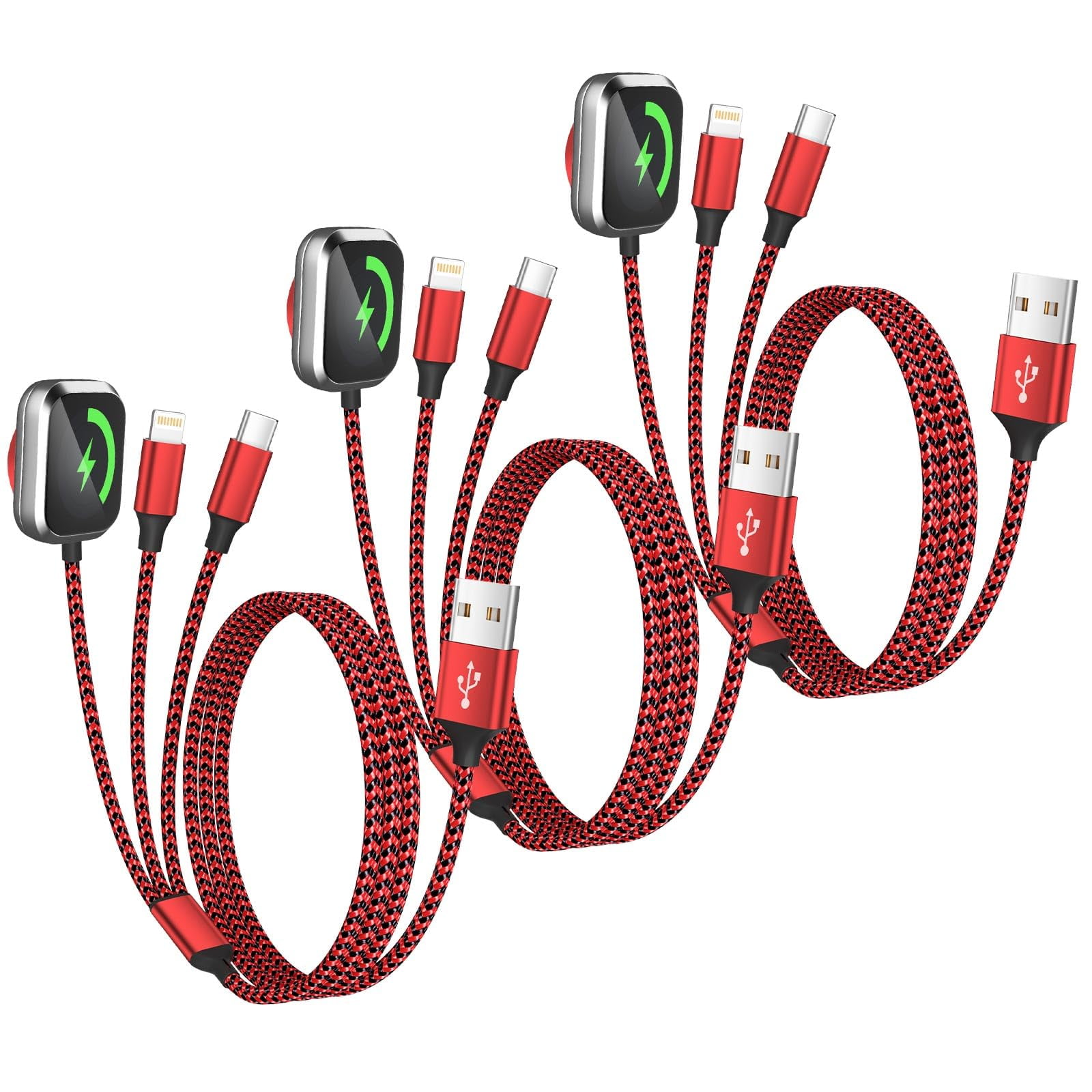 Cable De Carga Mpatiby 3 En 1 Para Iwatch Ultra/se/10-1, Iphone