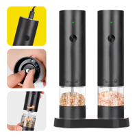 Genérico - Set Molinillo Sal Y Pimienta Eléctrico Con Base Usb C