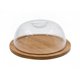 thumbnail image 1 of Base de Bambu 19 cm con Domo Transparente para Tortas Quesos y Picoteo, 1 of 3
