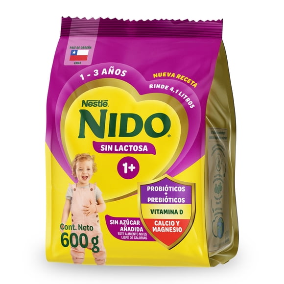 Leche en Polvo 1+ Sin Lactosa, 600 g