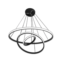 Genérico - Lámpara De Techo Colgante Led Triple Aro 80W Multicolor