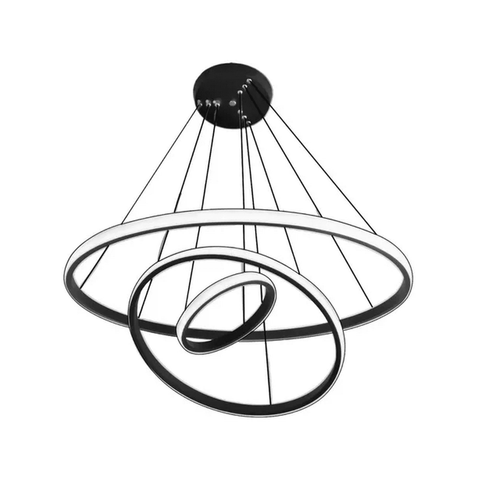 Genérico - Lámpara De Techo Colgante Led Triple Aro 80w Multicolor