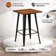 thumbnail image 5 of Mesa Alta Bar Negra Industrial Cubierta Madera 60x60x105, 5 of 6