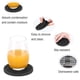 thumbnail image 3 of Posavasos absorbentes para bebidas con soporte, posavasos de silicona con inserto de fieltro suave, 3 of 6
