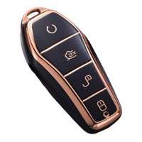 Ioensy - Auto Key Fob Cover Protector Para Byd Atto 3 Reemplazo De Alta Calidad Negro