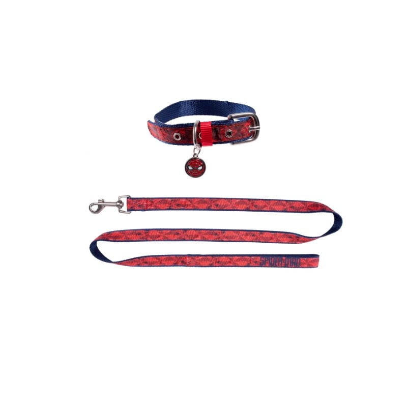 Disney - Collar Spiderman Azul Talla S + Correa