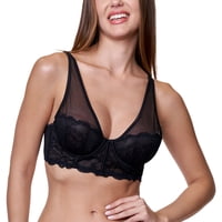 Baziani - Sostén Bustier Encaje Y Tul 30014 Negro 36C