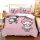 thumbnail image 1 of v1214 Bed Sheets Cinnamoroll Quilt Cover Pillowcase Set Single Double Bed Cute Cartoon Suitable for Boys Girls Children Gifts Decoration 3-Piece Bedding Set (1 Duvet Cover + 2 Pillow Shams) Bed Sheets, 1 of 5
