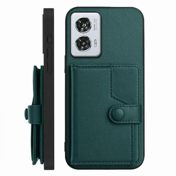 FOXDOCK Funda para Motorola Edge50 Fusion con Bloqueo RFID - Diseño Elegante con Cierre de Botón