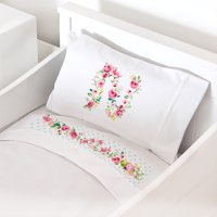 Tuyo Print - Juego De Sábanas Cuna Letras Vintage N