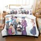 thumbnail image 1 of v2033 Bed Sheets New Natsume's Book of Friends Bedding Set Single Twin Full Queen King Size Bed Set Adult Kid Bedroom Duvet cover Sets Anime Bed 3-Piece Bedding Set (1 Duvet Cover + 2 Pillow Shams) Be, 1 of 5