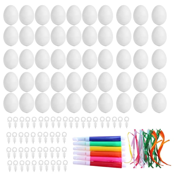 DIY Sin Pintar Huevos De Pascua Kit 50 Piezas Para Niños Accesorios Decorativos Portátiles
