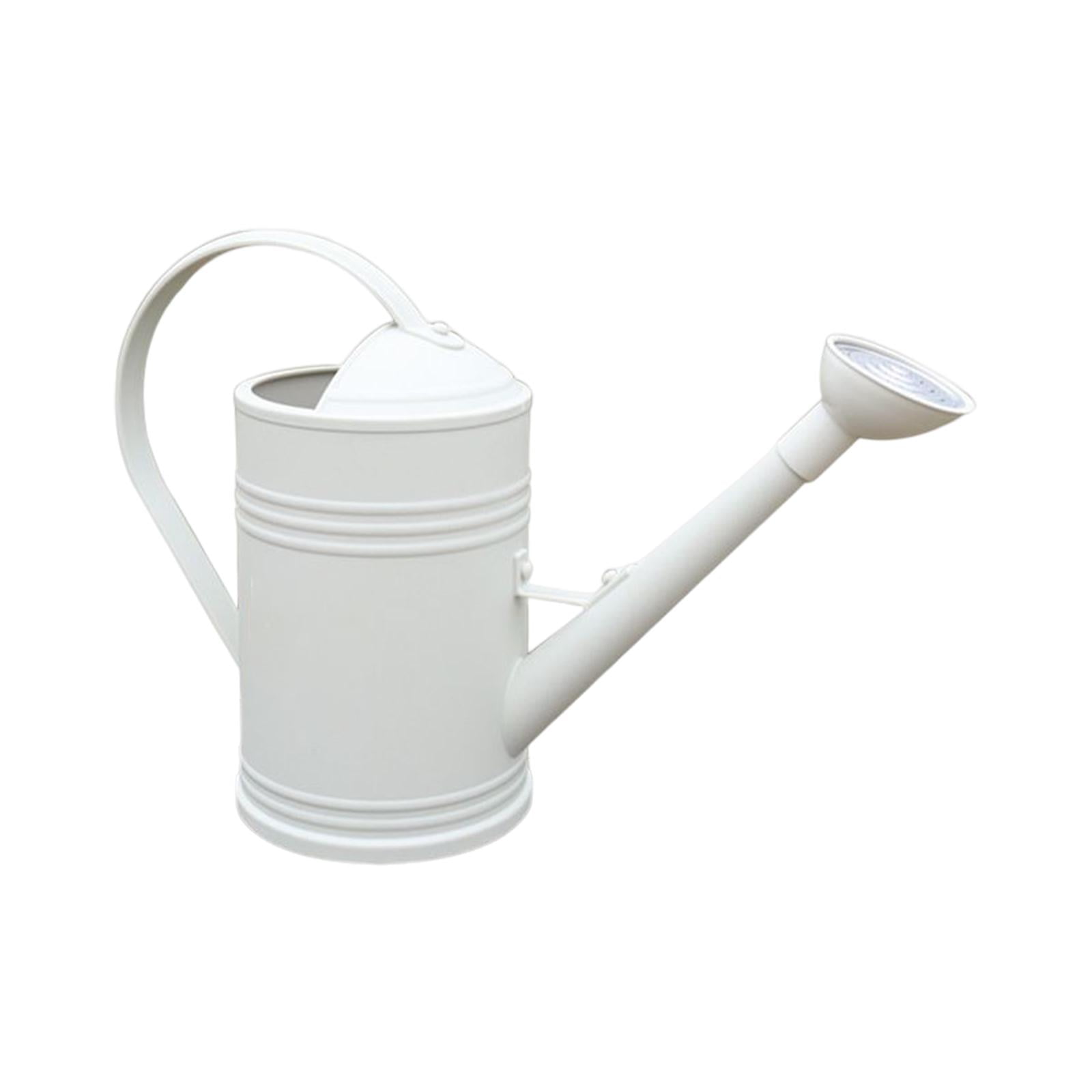 Ioensy - Regadera De Jardín De 0,47 Galones Con Cabezal Rociador Para Plantas De Bonsái, Tetera Blanca